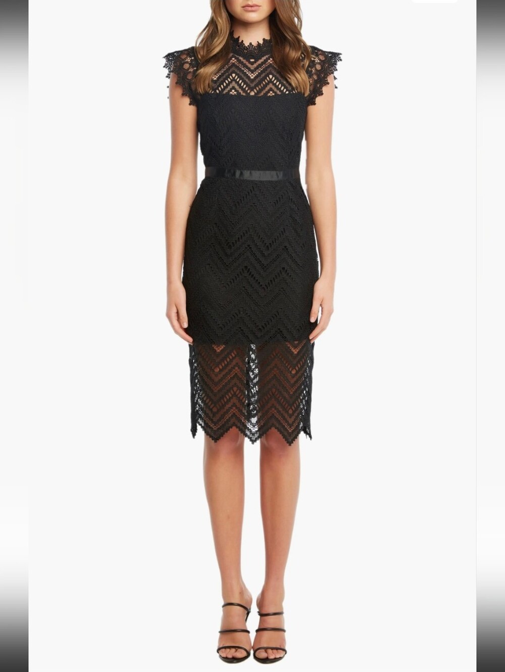 Bardot | Imogen Lace Cocktail Dress In Black, Size 8/M